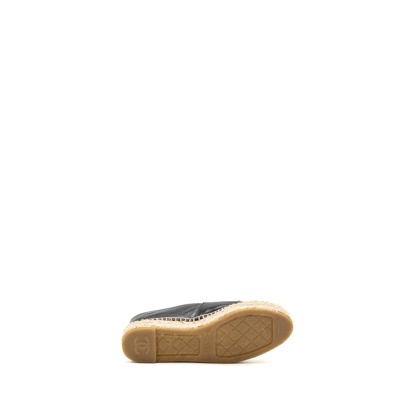 Chanel Size 36 Espadrilles Lambskin Black