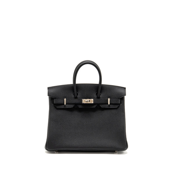 Hermes Birkin 25 Togo Black SHW Stamp U
