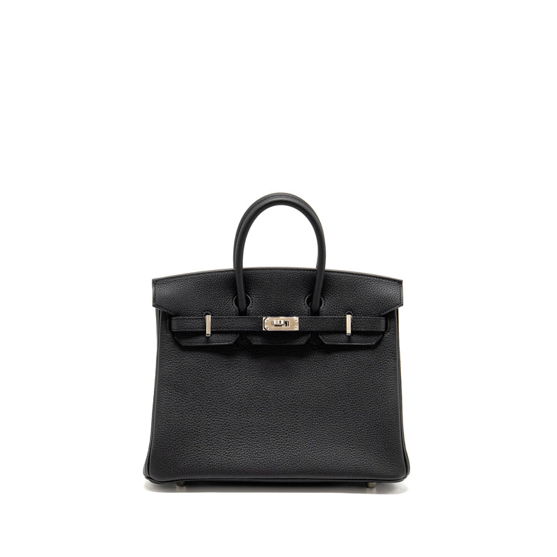 Hermes Birkin 25 Togo Black SHW Stamp U