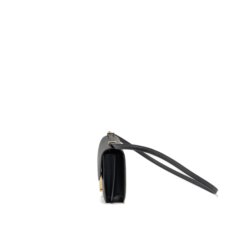 Hermes Mini Constance Epsom Black Brushed GHW Stamp K