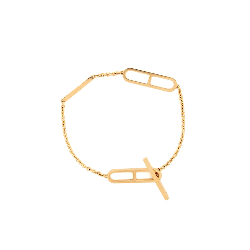 Hermes Size SH Ever Chaine D’Ancre Bracelet, Small Model, Rose Gold