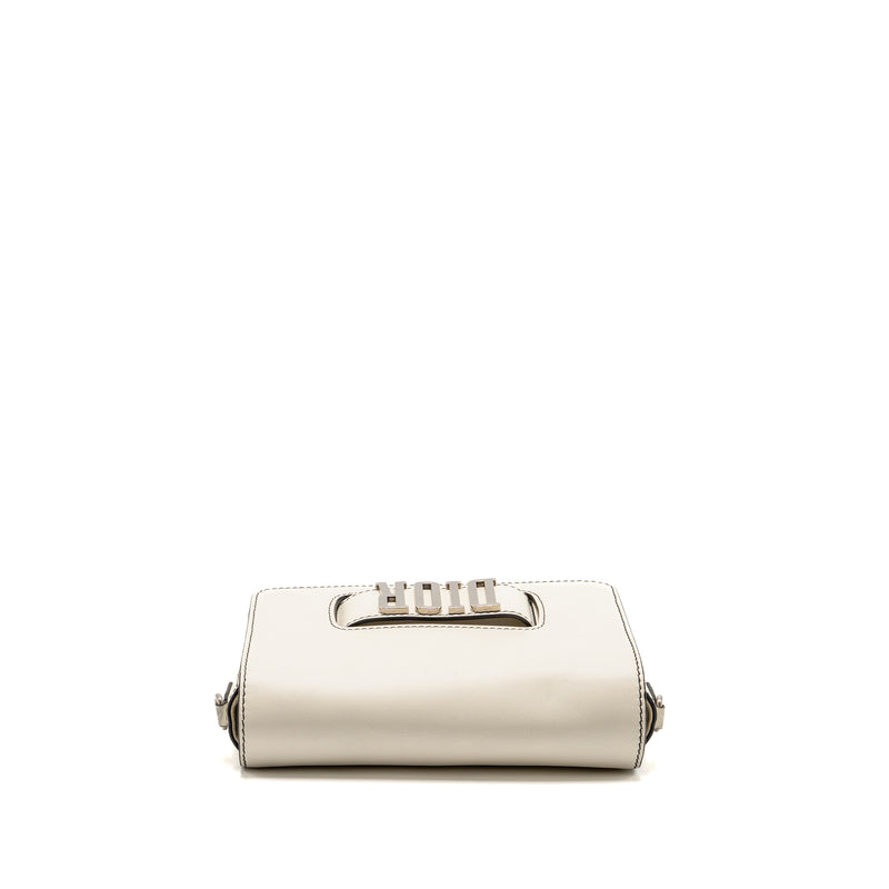 Dior Diorevolution Flap Bag Calfskin White SHW