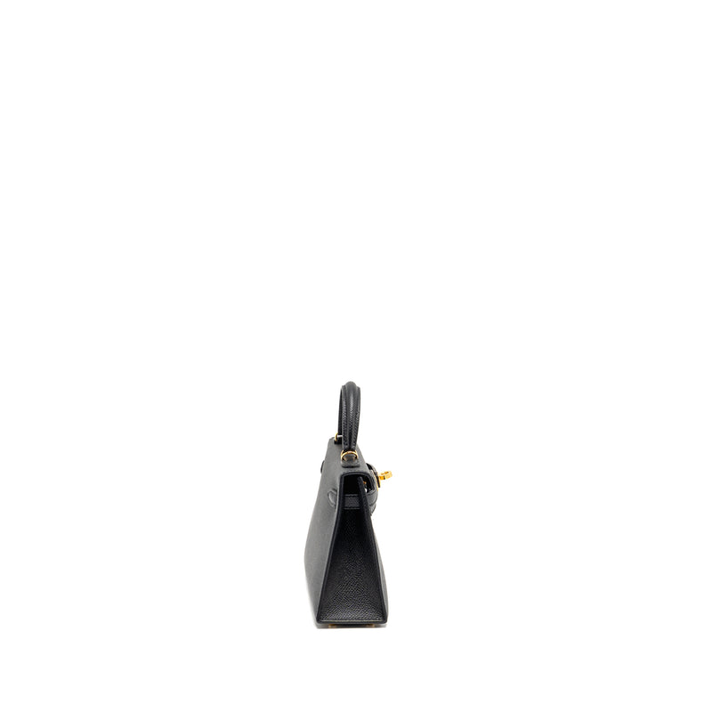 Hermes Mini Kelly II Epsom Black GHW Stamp B