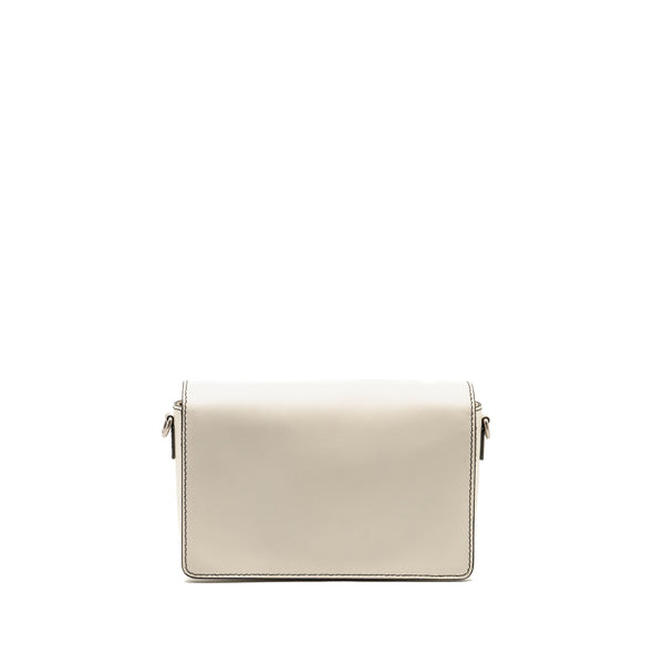 Dior Diorevolution Flap Bag Calfskin White SHW