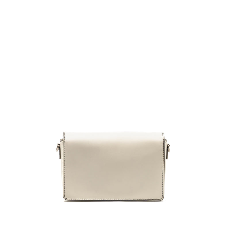 Dior Diorevolution Flap Bag Calfskin White SHW