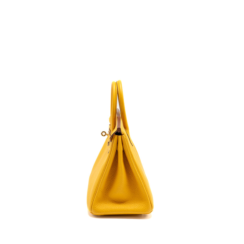 Hermes Birkin 25 Togo 9D Jaune Amber GHW Stamp Z