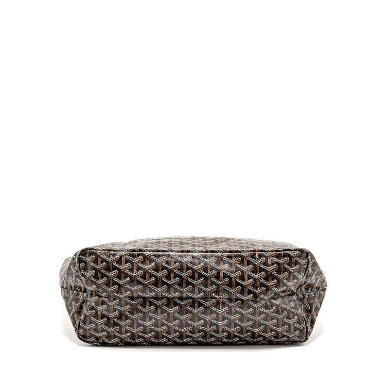 Goyard Saint Louis PM Tote Goyardine Canvas/Calfskin Black SHW