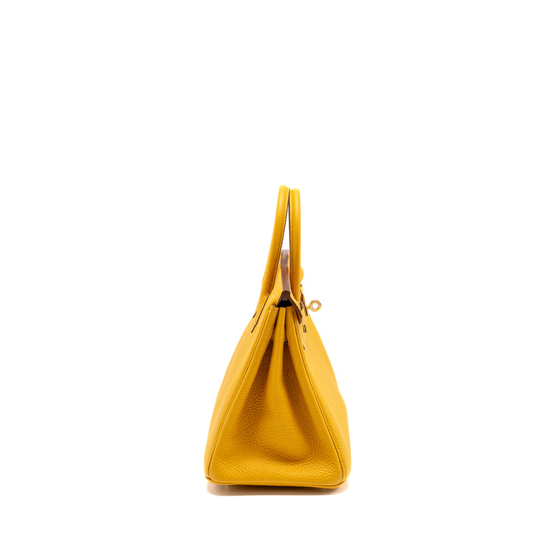 Hermes Birkin 25 Togo 9D Jaune Amber GHW Stamp Z