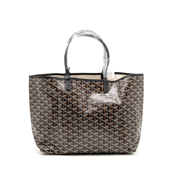 Goyard Saint Louis PM Tote Goyardine Canvas/Calfskin Black SHW