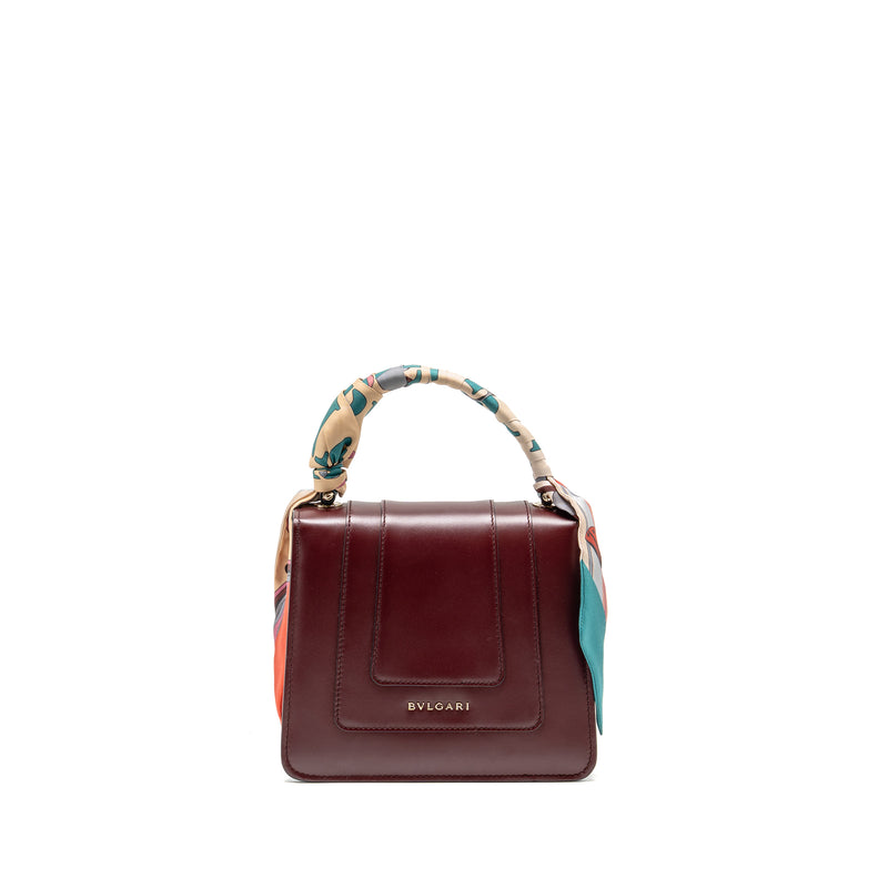 Bvlgari Serpenti Forever Flap Bag Calfskin Roman Garnet/Tropical Tourquoise/Deep Jade LGHW