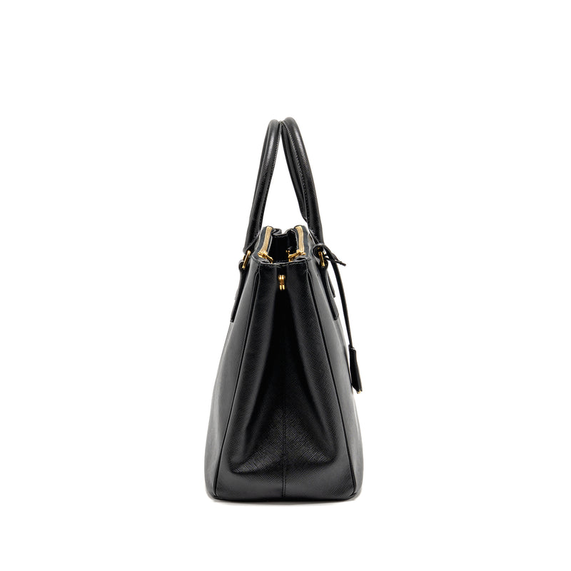Prada Large Saffiano Tote Bag Leather Black GHW