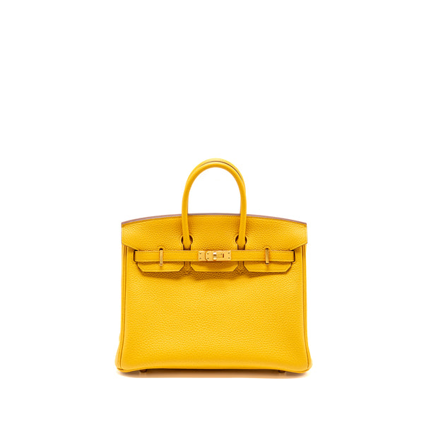 Hermes Birkin 25 Togo 9D Jaune Amber GHW Stamp Z