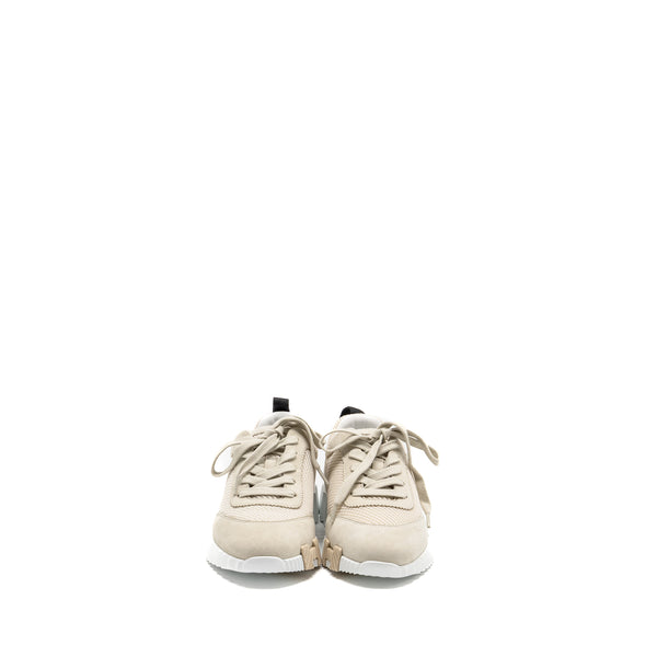 Hermes Size 35.5 Femme Bouncing Sneaker Mesh/Suede Beige