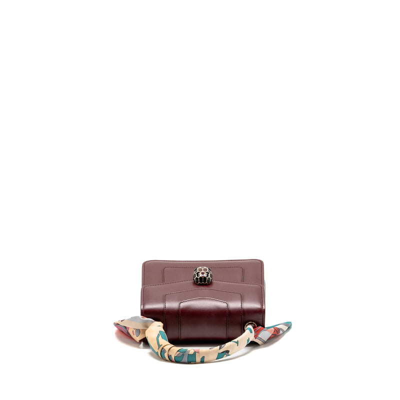 Bvlgari Serpenti Forever Flap Bag Calfskin Roman Garnet/Tropical Tourquoise/Deep Jade LGHW
