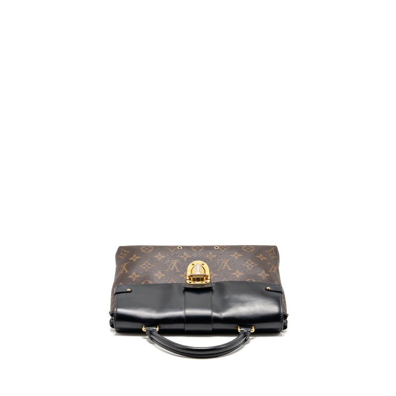 Louis Vuitton one handle MM monogram canvas/ leather black GHW