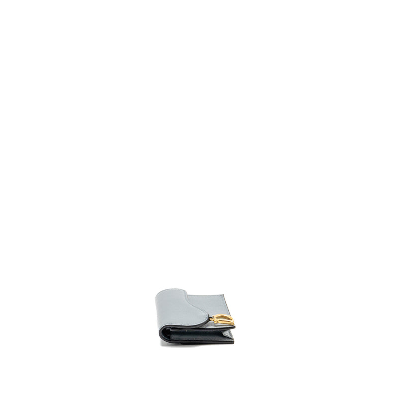Dior Saddle Bloom Card Holder Goatskin Cloud Blue GHW