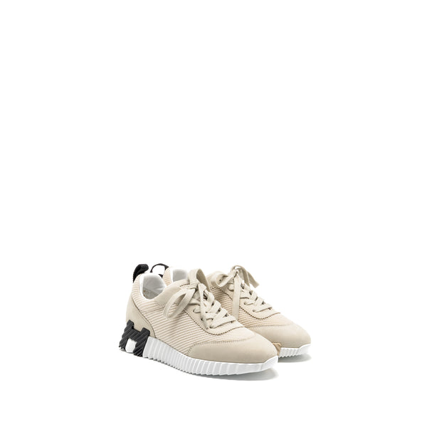 Hermes Size 35.5 Femme Bouncing Sneaker Mesh/Suede Beige
