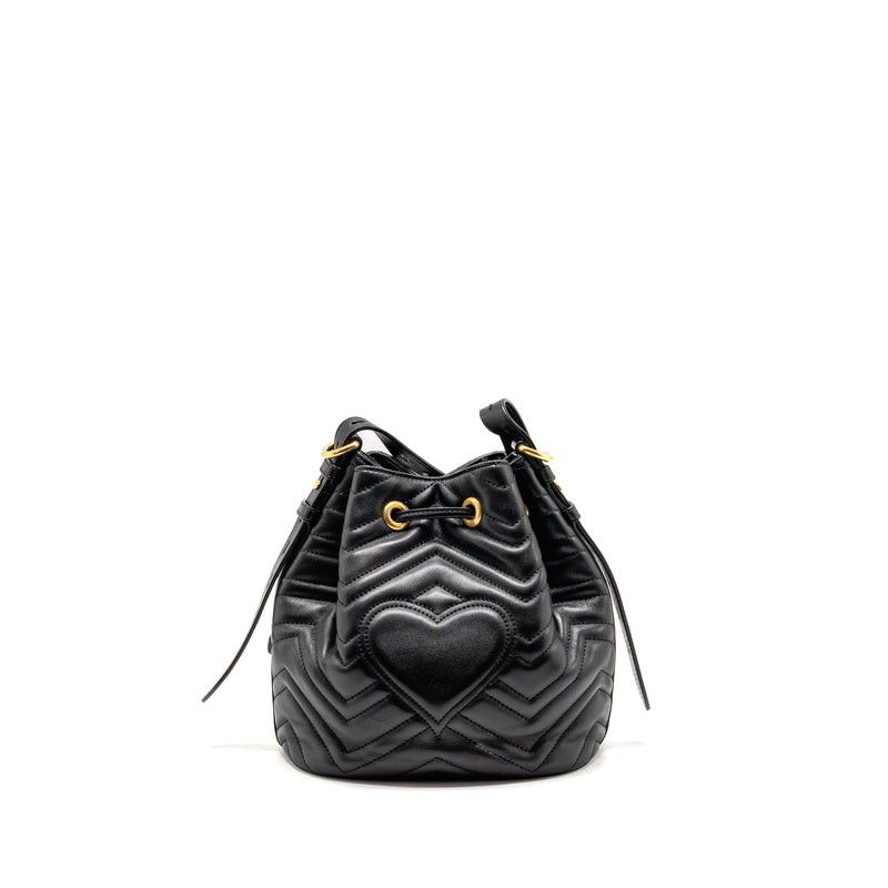 Gucci GG Marmont Bucket Bag Calfskin Black GHW