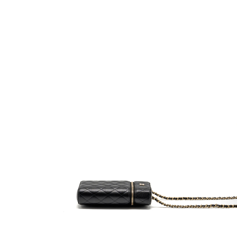 Chanel Classic Vanity Phone Holder with Chain Caviar Black LGHW