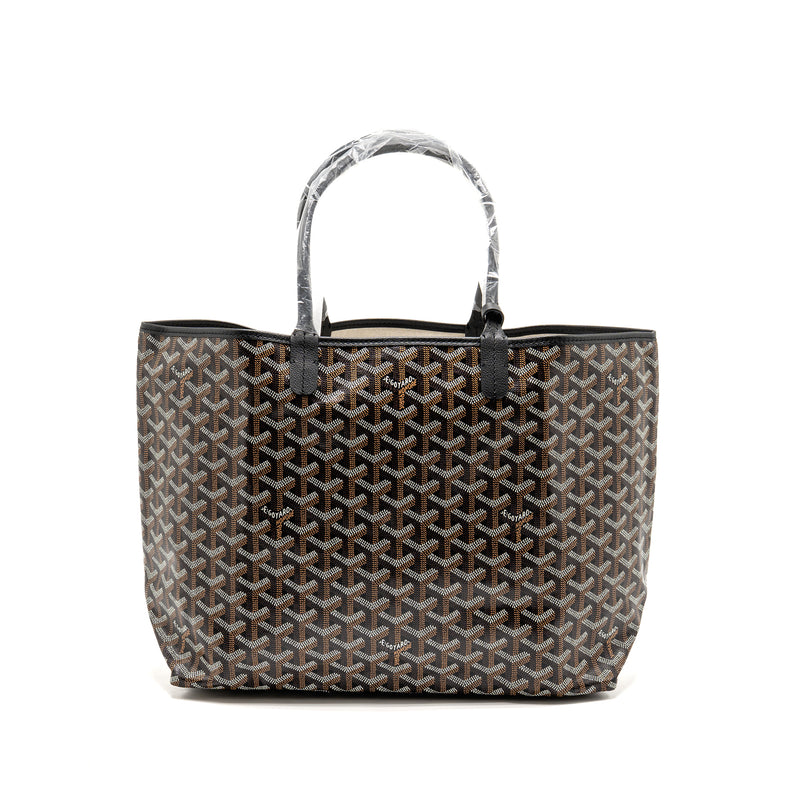 Goyard Saint Louis PM Tote Goyardine Canvas/Calfskin Black SHW