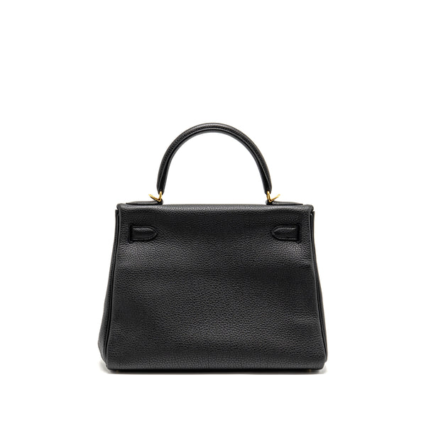 Hermes Kelly 28 Togo Black GHW Stamp X