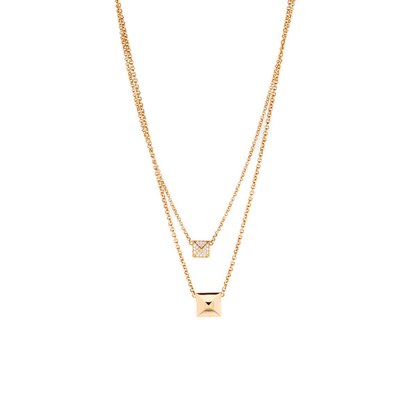 Hermes Size 42 Clou d’H Pendant Rose Gold, Diamonds