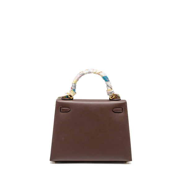 Hermes Kelly 25 Madame Moka GHW Stamp B