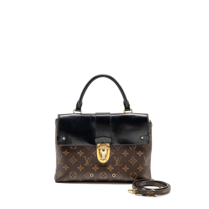 Louis Vuitton one handle MM monogram canvas/ leather black GHW