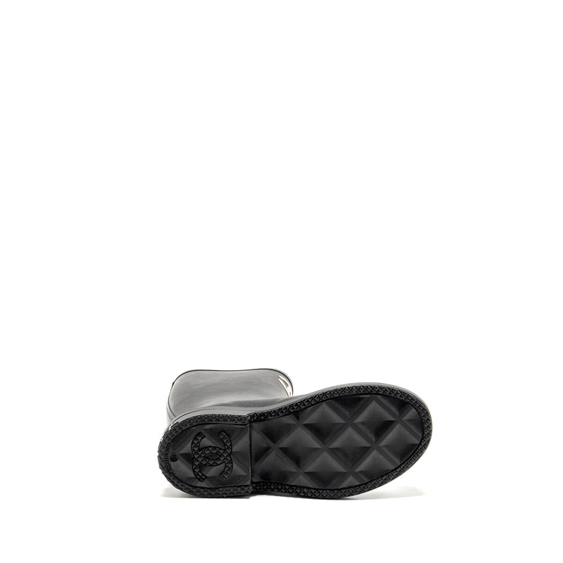 Chanel Size 38 25B High Boots Caoutchouc Black