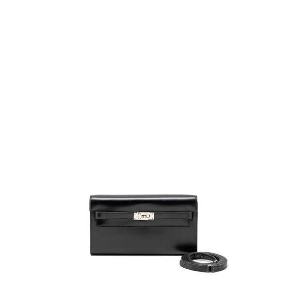 Hermes Kelly to Go Box Black SHW Stamp U