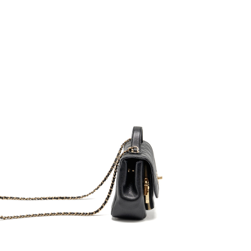 Chanel Small Business Affinity Caviar Black LGHW