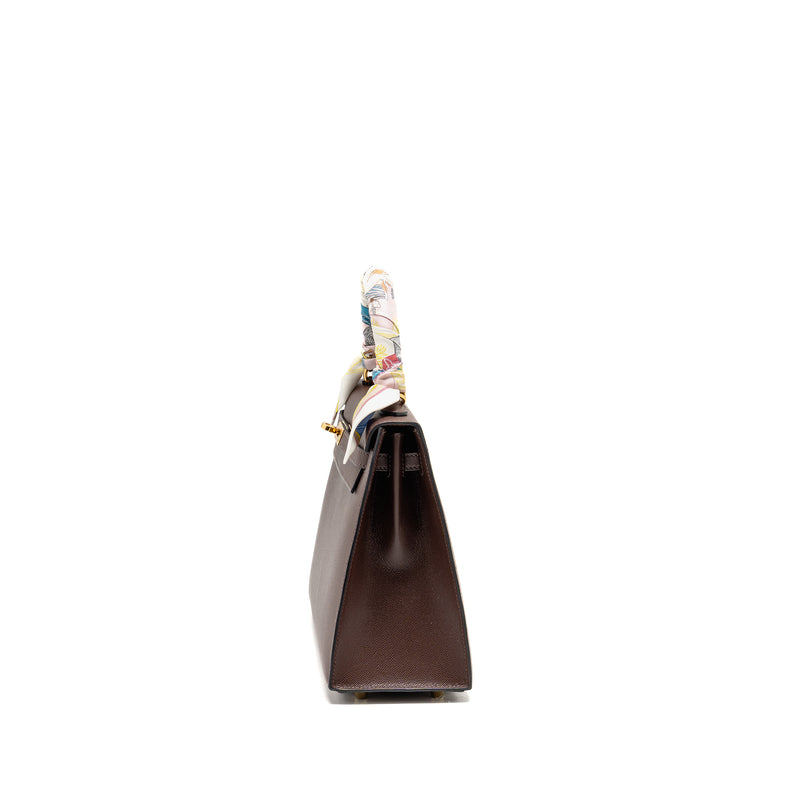 Hermes Kelly 25 Madame Moka GHW Stamp B