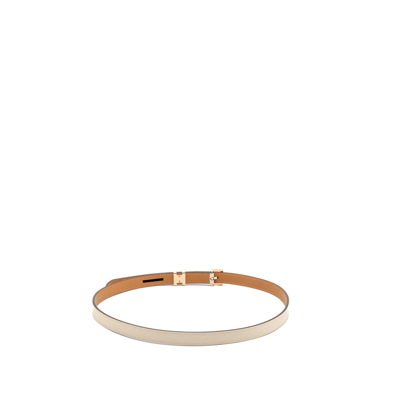 Hermes Size 75 Pop H 15 Belt Epsom Craie RGHW Stamp W