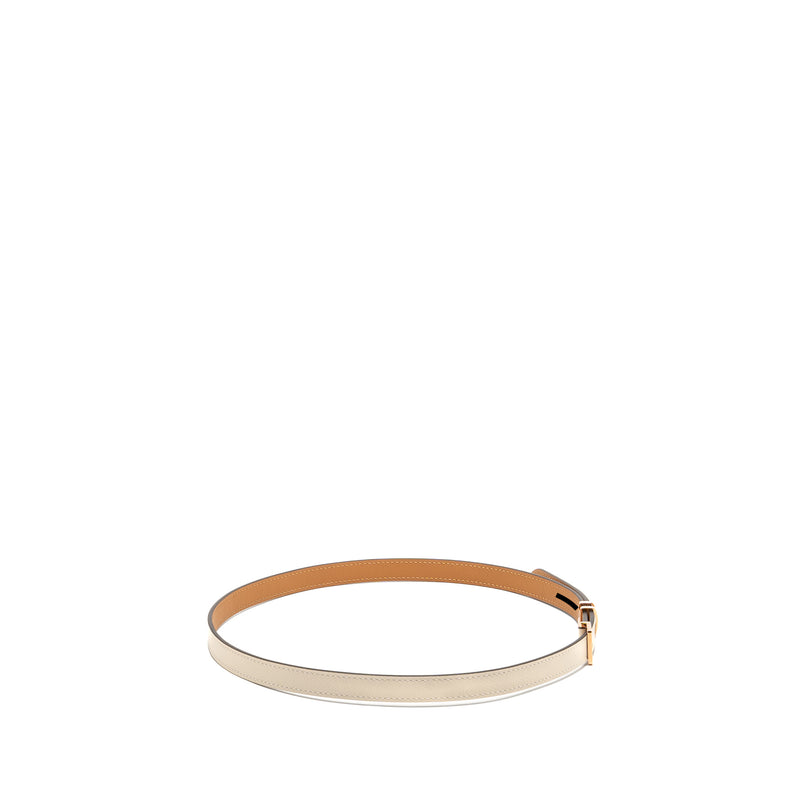 Hermes Size 75 Pop H 15 Belt Epsom Craie RGHW Stamp W