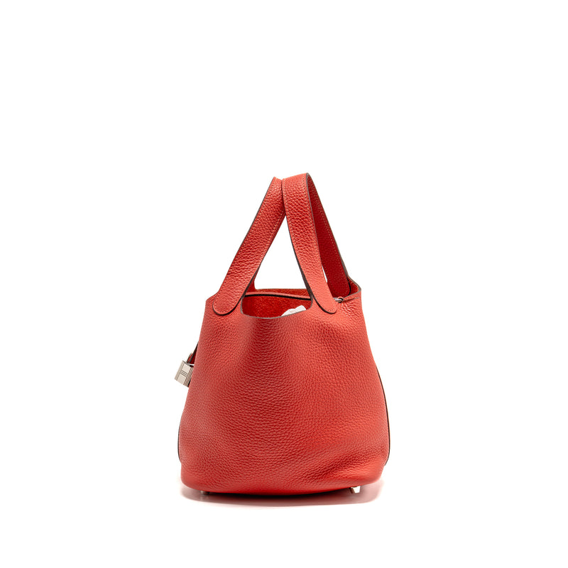 Hermes Picotin 18 Lock Bag Clemence Rose Jaipur SHW Stamp Square R