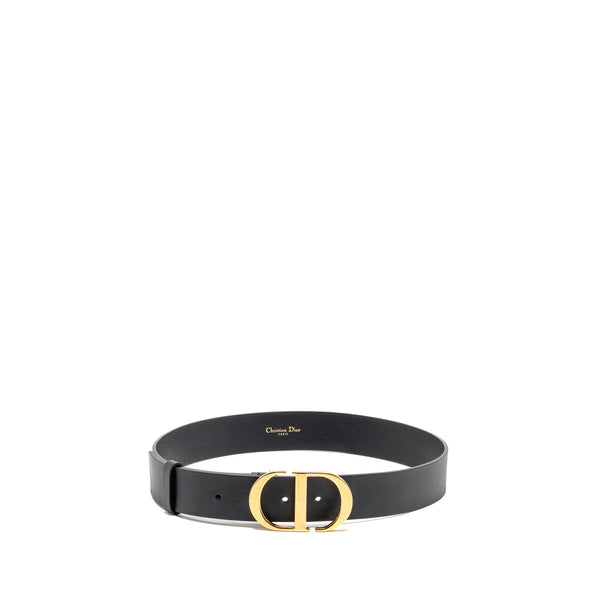Dior size 75 30 Montaigne belt leather black GHW