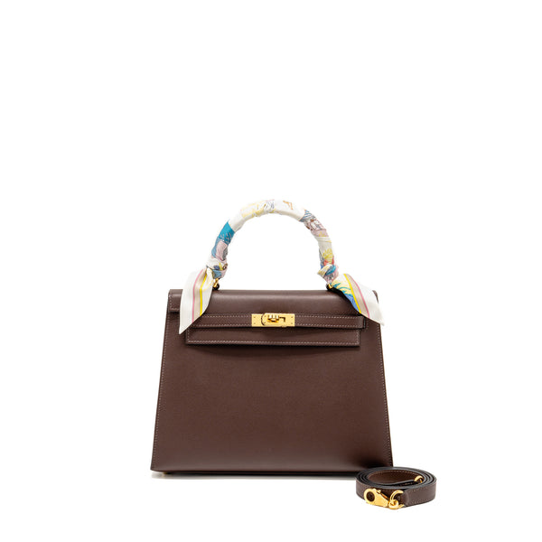 Hermes Kelly 25 Madame Moka GHW Stamp B