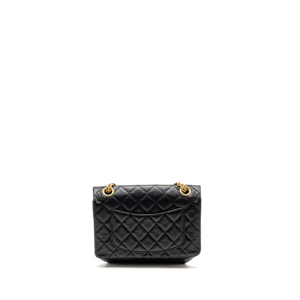 Chanel Mini 2.55 Reissue Aged Calfskin Black GHW (Microchip)