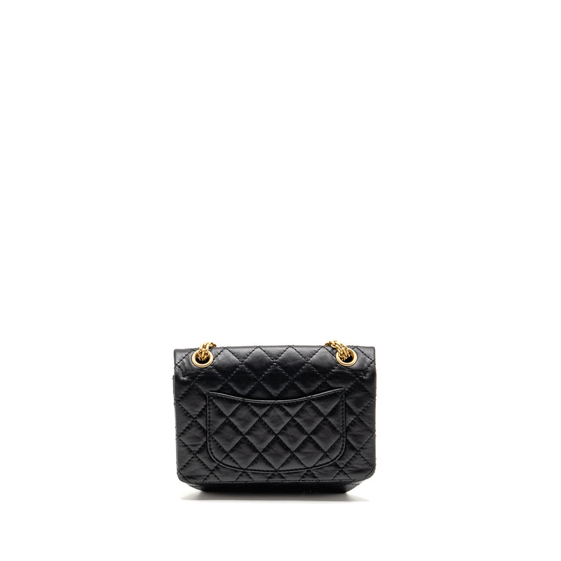 Chanel Mini 2.55 Reissue Aged Calfskin Black GHW (Microchip)
