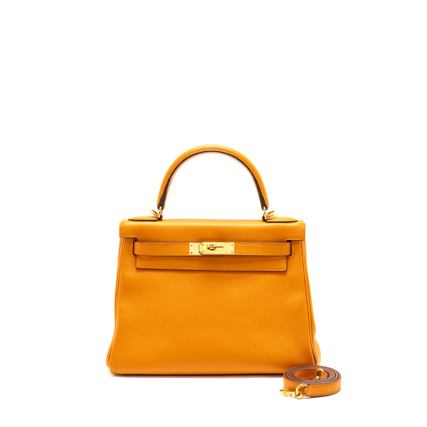 Hermes Kelly 28 Evecolor Apricot GHW Stamp D