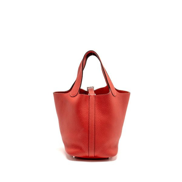 Hermes Picotin 18 Lock Bag Clemence Rose Jaipur SHW Stamp Square R