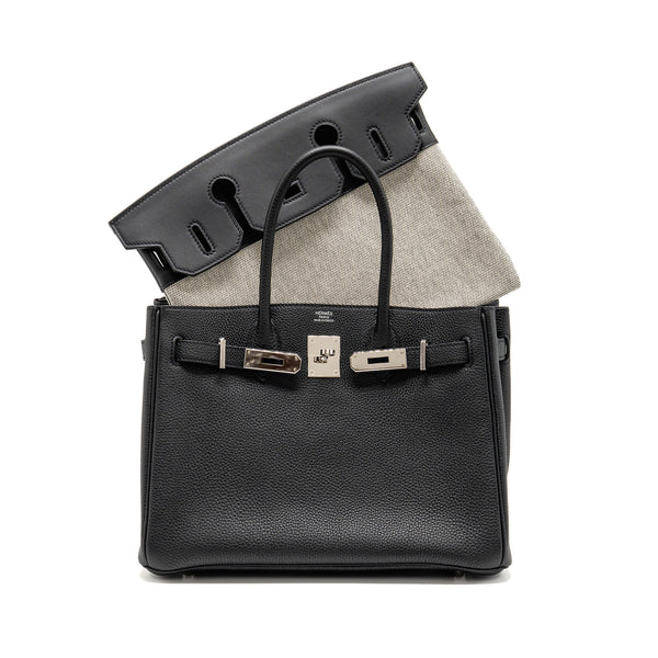 Hermes Birkin 30 3 in 1/ 3 en 1 togo/swift/canvas black SHW Stamp U