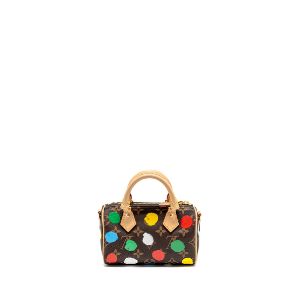 Louis Vuitton x Yayoi Kusama Nano Speedy Monogram Canvas GHW