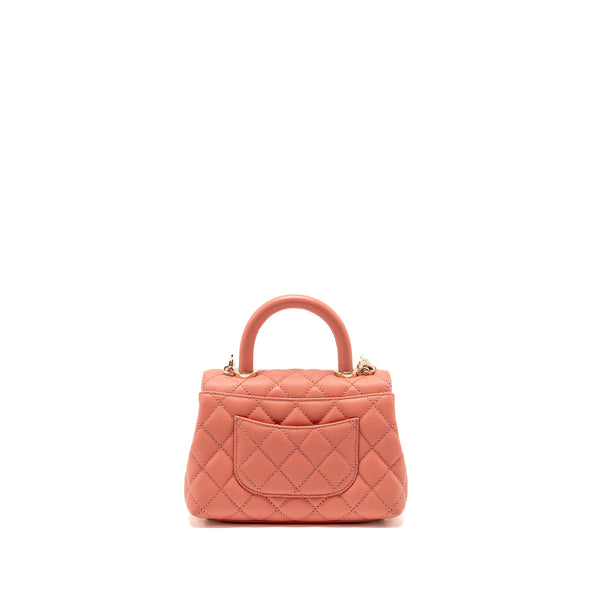 Chanel Mini Coco Handle Caviar Pink LGHW (Microchip)