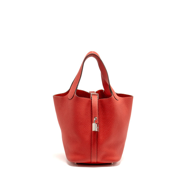 Hermes Picotin 18 Lock Bag Clemence Rose Jaipur SHW Stamp Square R