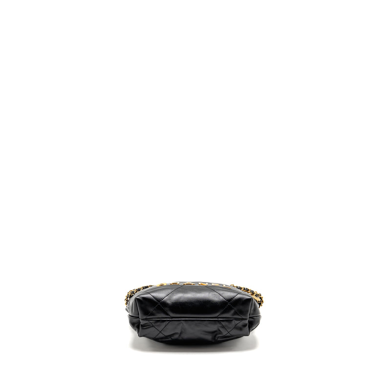 Chanel Mini 22 Bag Calfskin Black GHW (microchip)