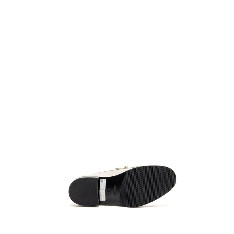 Hermes Size 37 Mocassins Impact Loafers Calfskin Blanc de Paris GHW