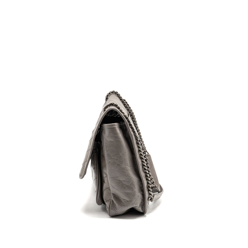 Saint Laurent / YSL Large Niki Bag Calfskin Grey SHW