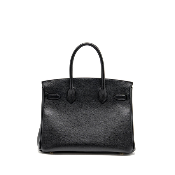 Hermes Birkin 30 Epsom Black GHW Stamp A