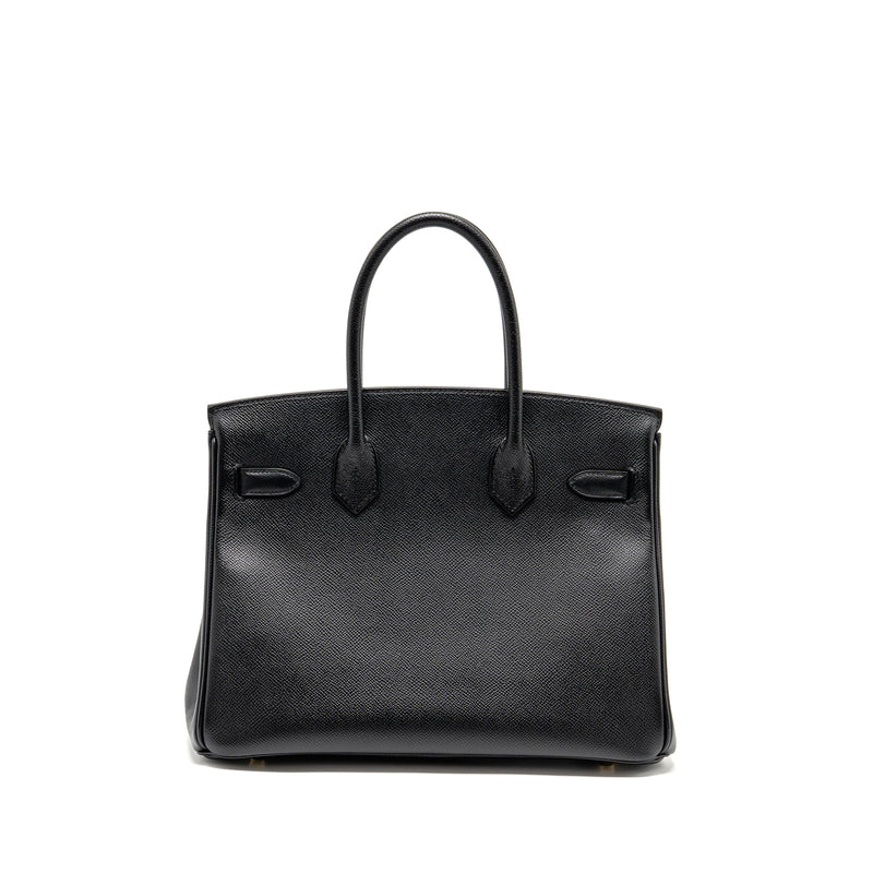 Hermes Birkin 30 Epsom Black GHW Stamp A